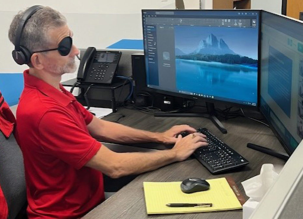 Man on Computer