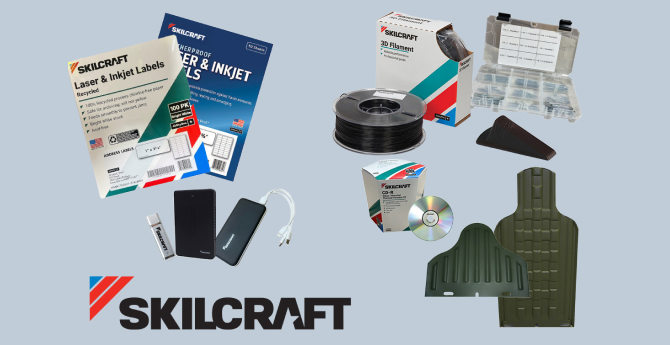 SKILCRAFT Recycled Laser & Inkjet Labels, USB Drives & Office Gear