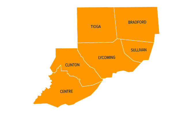 PA Vision Services Map